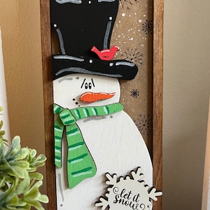 Snowman sign | Let it Snow sign | Snowman | Winter decor