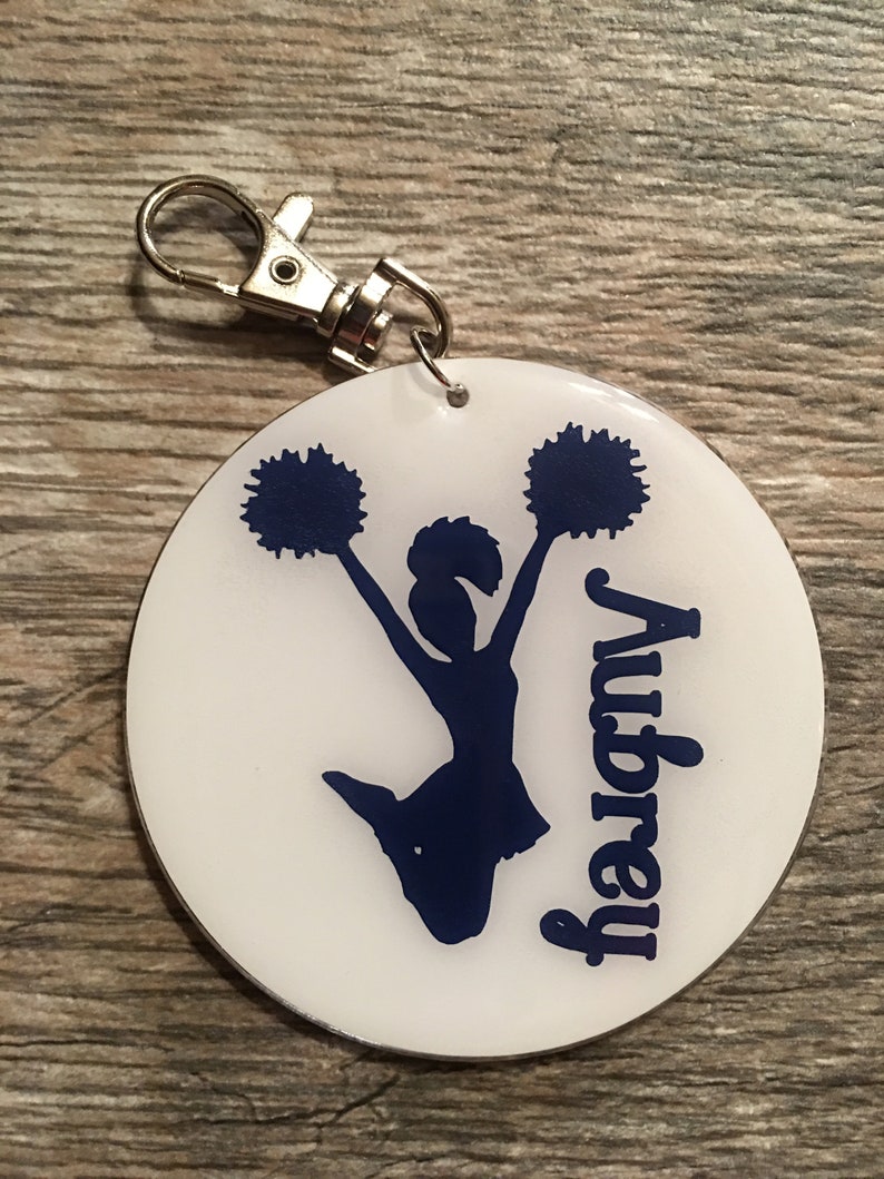 Personalized Cheer Tag, Cheer Keychain, Bag Tag, Cheerleader, Custom ...