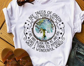 Trees of green t-shirt - Wonderful World t-shirt - Wonderful World - World shirt - Hippie
