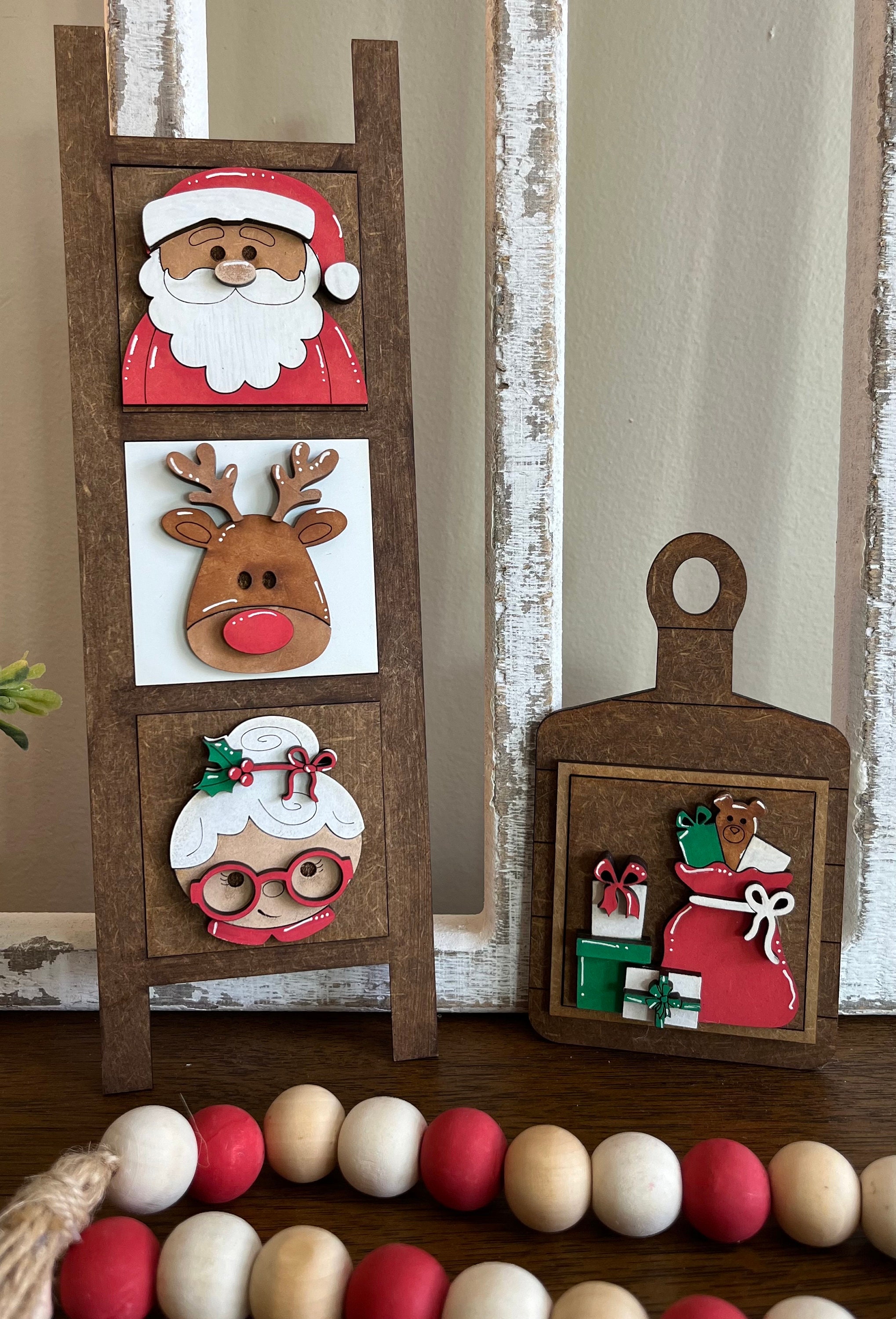 Santa Insert Mini Santa Signs | Interchangeable Sign | Santa | Christmas | Mini Tile ...