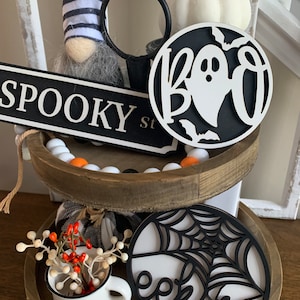 Halloween Tier Tray Decor, Fall Tiered Tray Decor, Halloween Decor