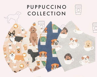 Puppuccino Collection | Face Mask with Nose Wire Filter | Protective 3 layers | Reusable and Washable | Cat Face Mask |