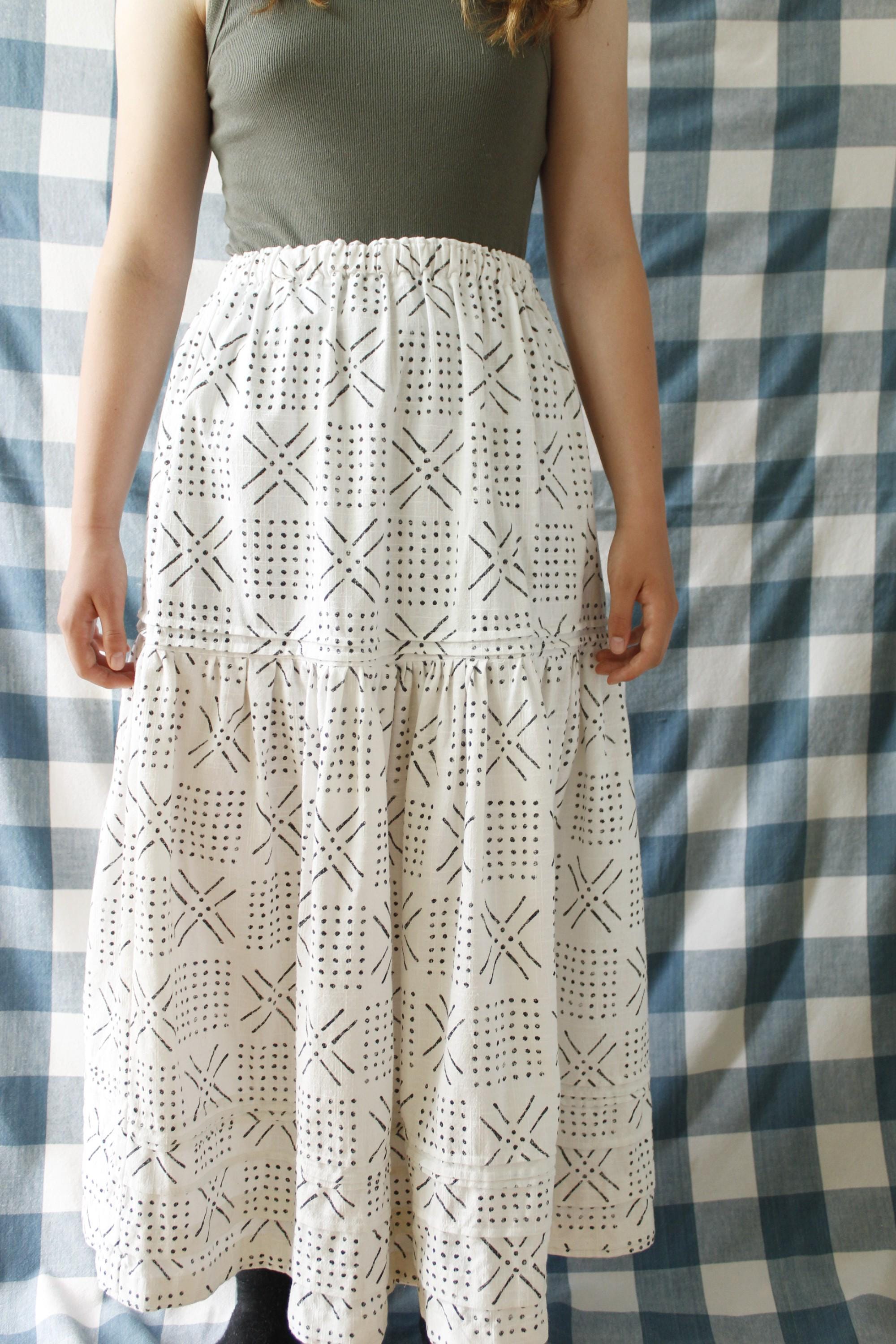 Pintuck White Skirt - Etsy