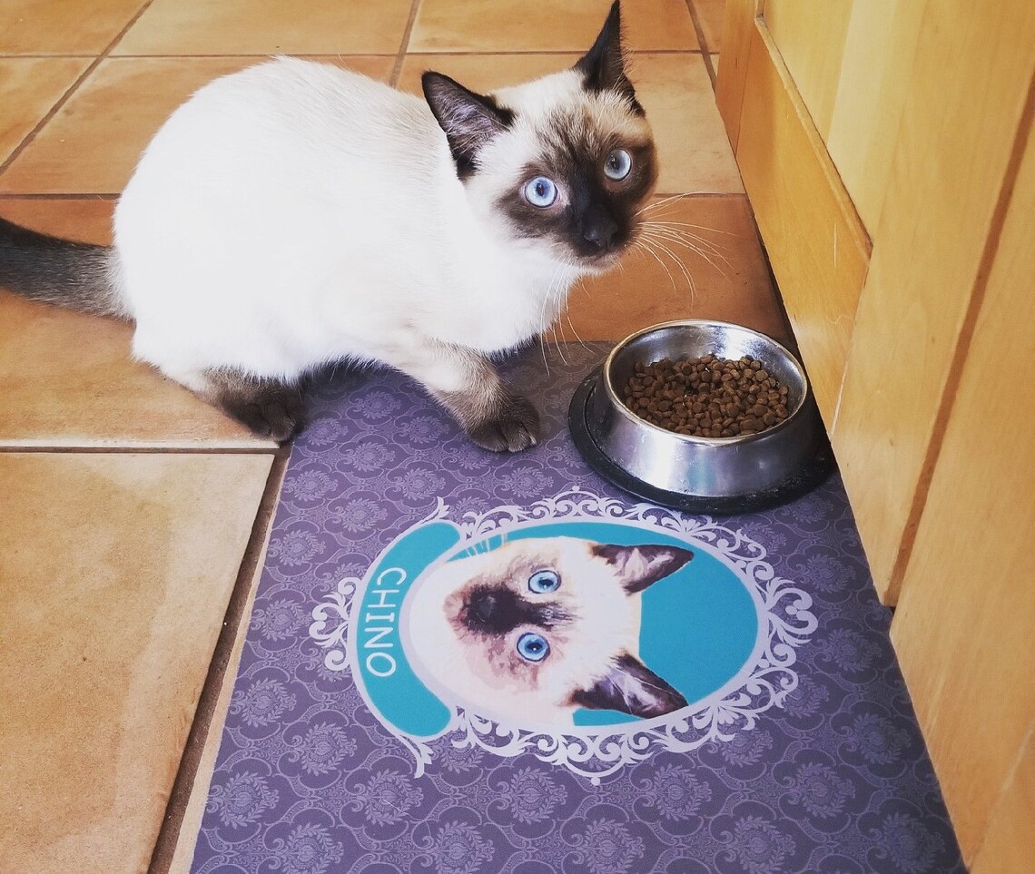 Personalized Pet Food Mat Initials Dog Mat Cat Mat Pet Etsy