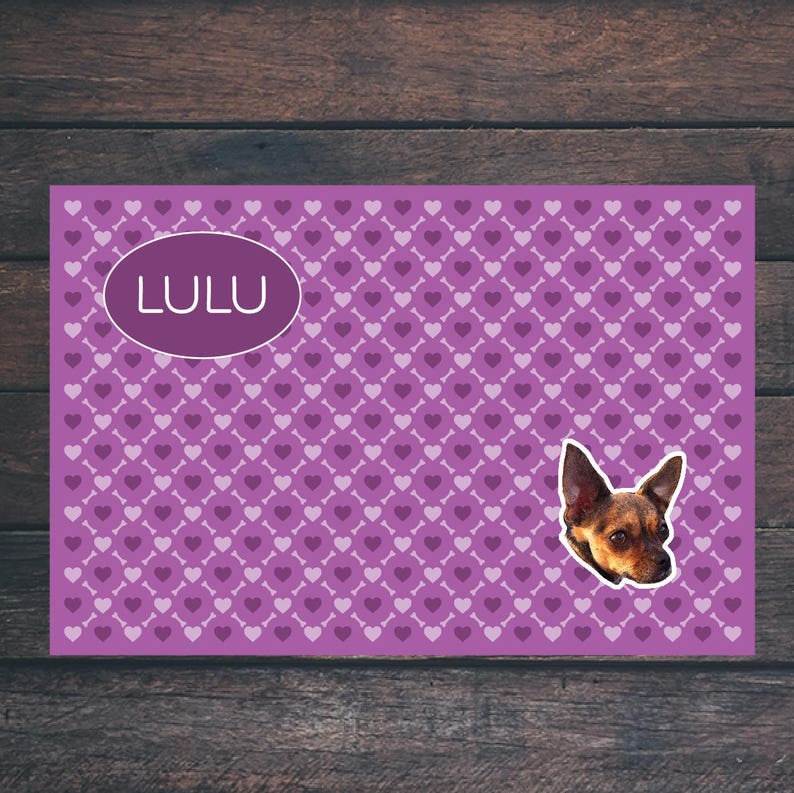 food bowl mat dog decor custom Dog Bone Personalized Pet Mat floor mat -gfy831117237-bone dog placemat dog mat pet mat