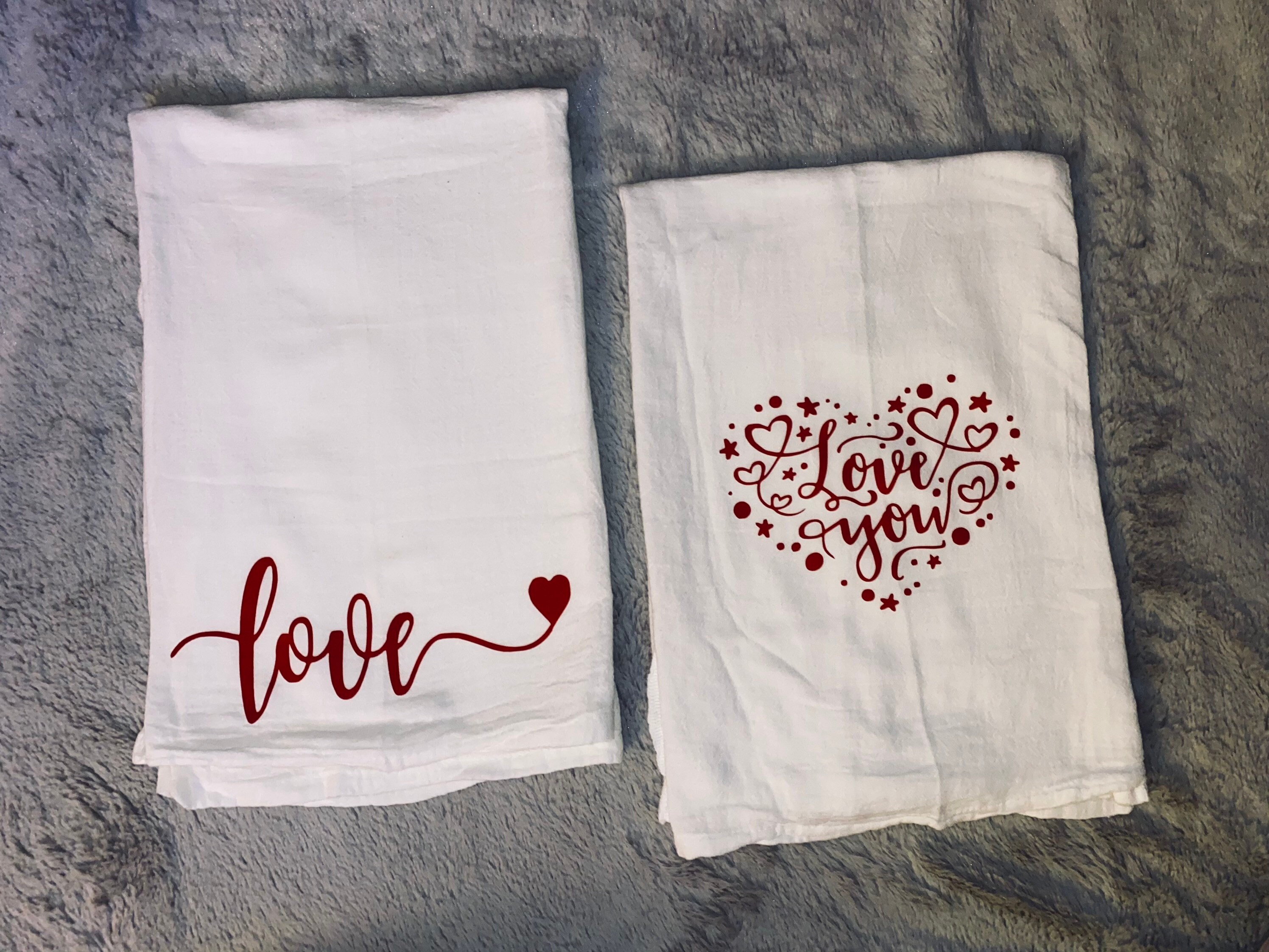Valentines Day Kitchen Towel Etsy