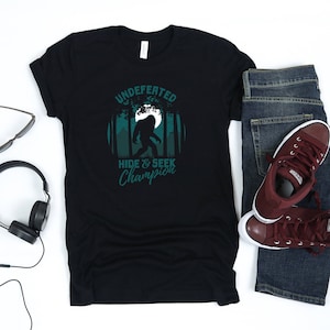 Bigfoot Undefeated Hide and Seek Champion Shirt cryptid