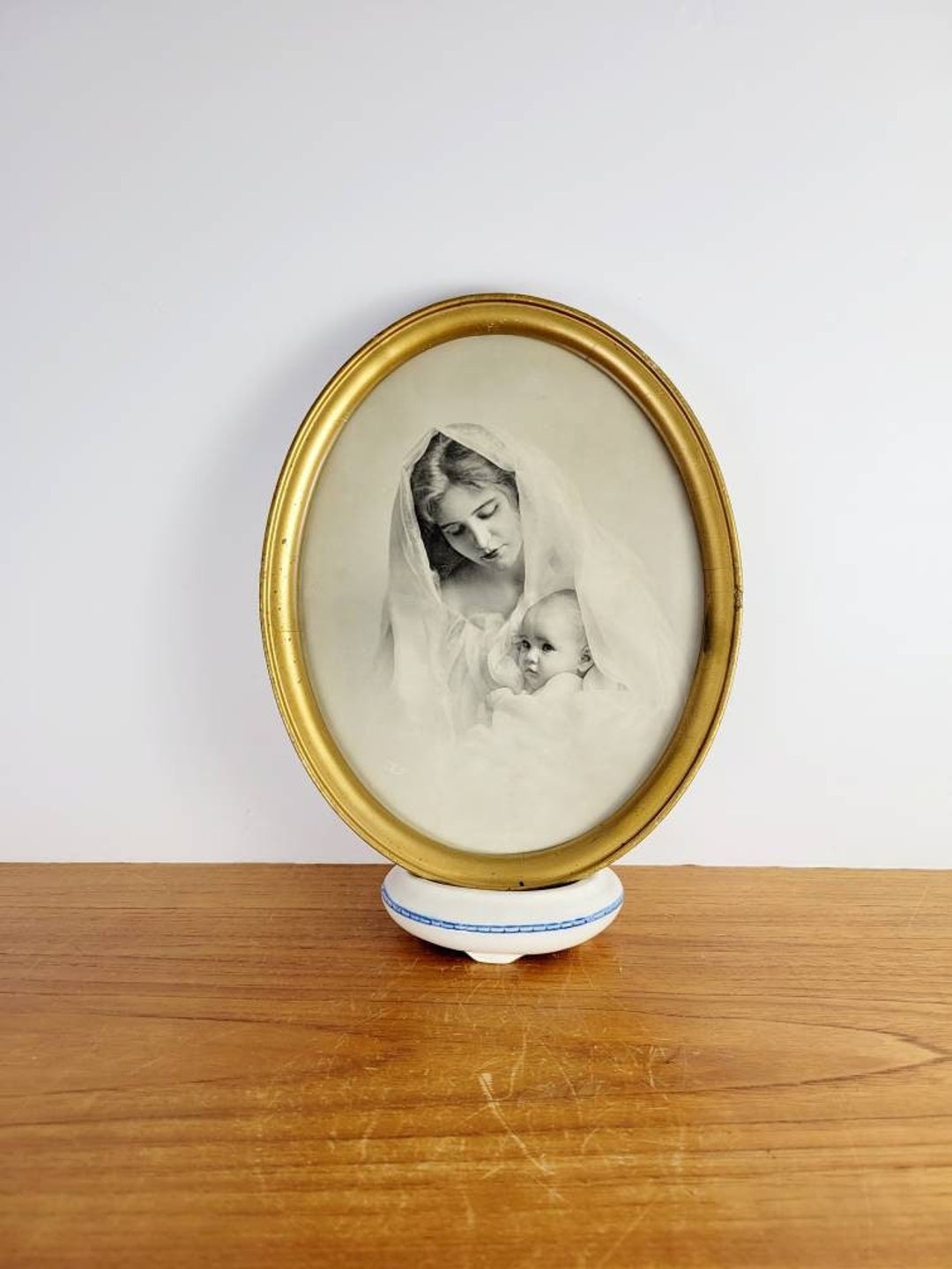Mother and Child Print, Knaffl Brothers Print, Madonna Child