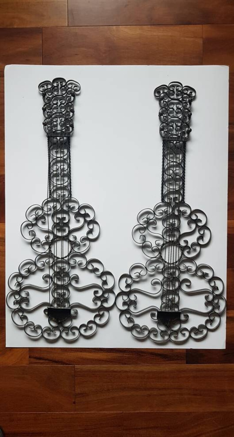 Wrought Iron Guitars. Wall Art / Décor. Spanish Style. Etsy