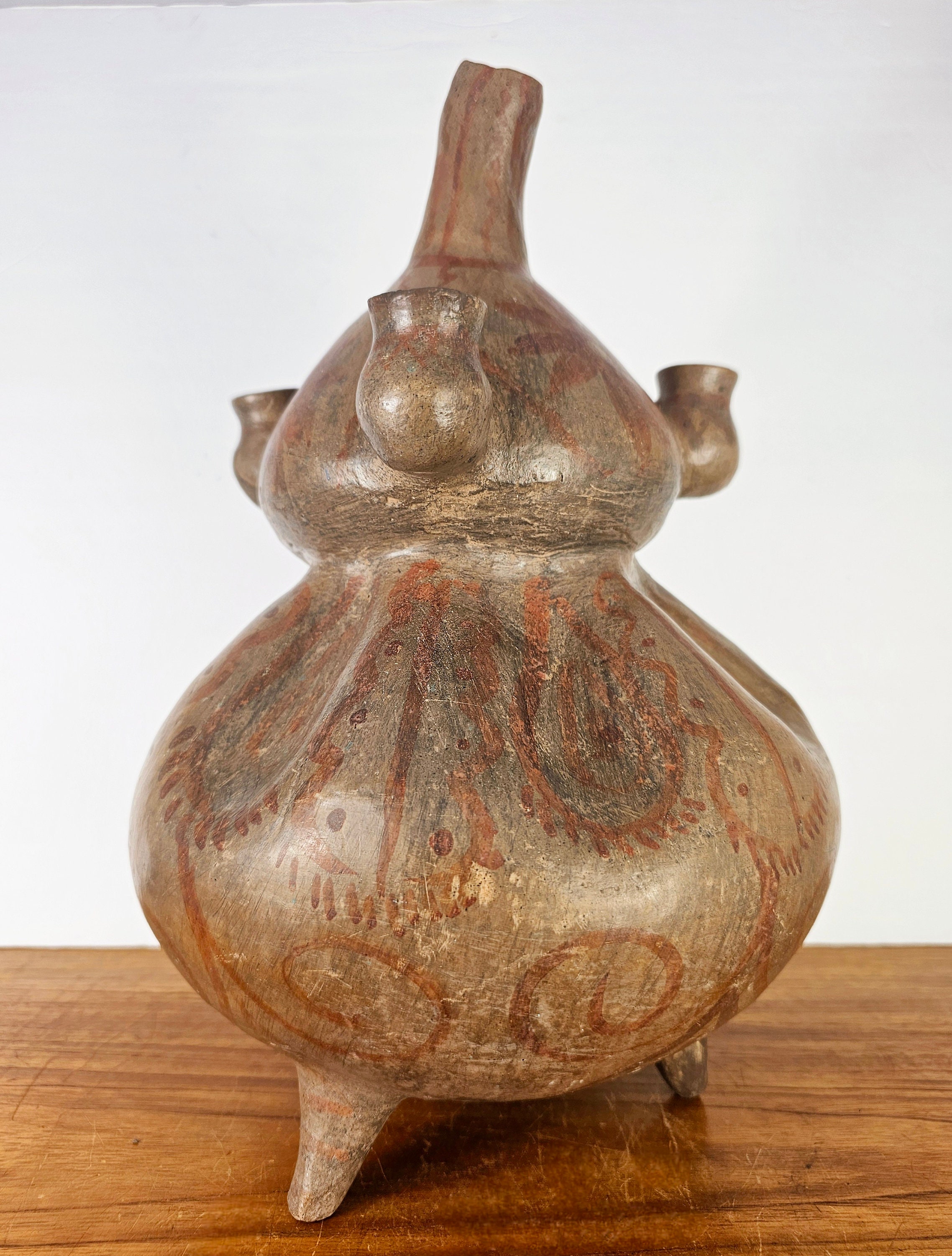 超人気新品 Herón Martínez Mendoza Pottery Large Decorated Candelabra 工芸品