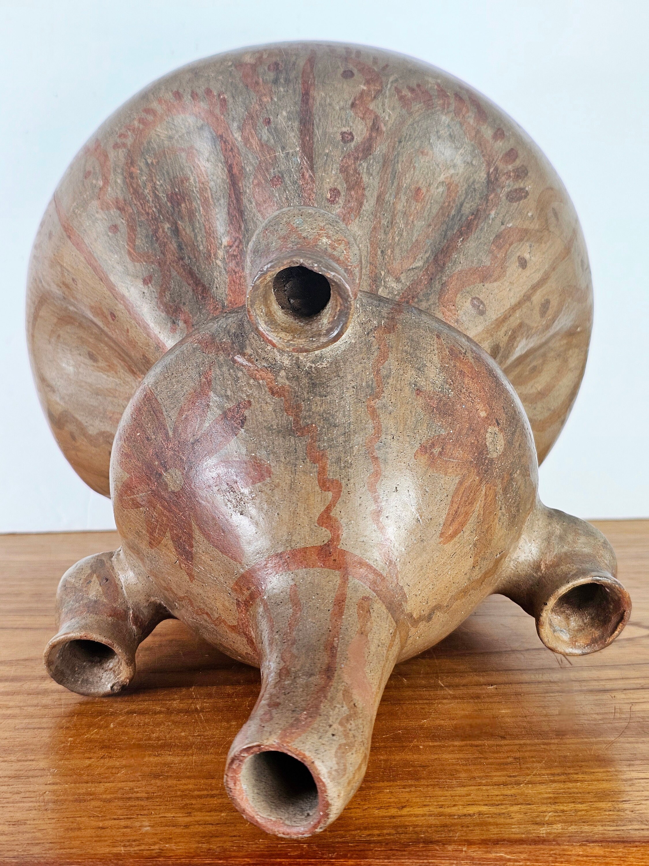 Herón Martínez Mendoza Pottery Large Decorated Candelabra Herón Martínez Mendoza Pottery Large Decorated Candelabra