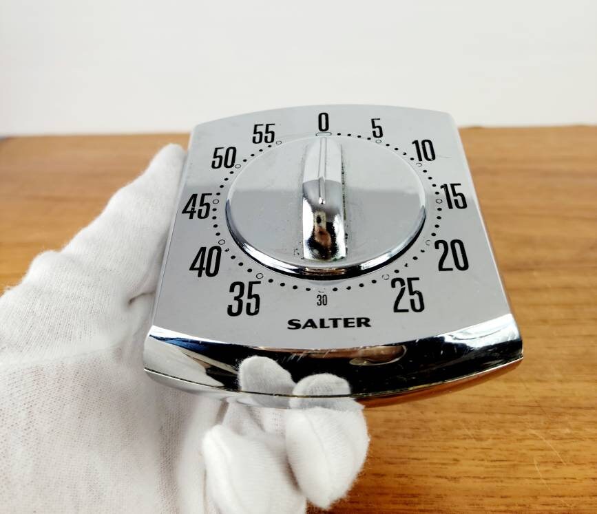 Vintage Kitchen Timer Silver Salter Dial Timer Kitchen Etsy