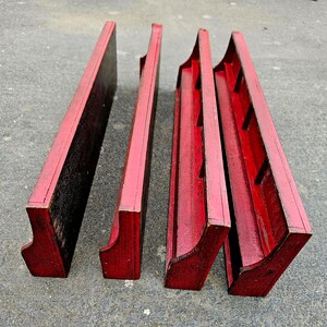Vtg Antique Chinese Mahjong Racks Set of 4 Mah-jongg Mah Jong 1920s Red ...