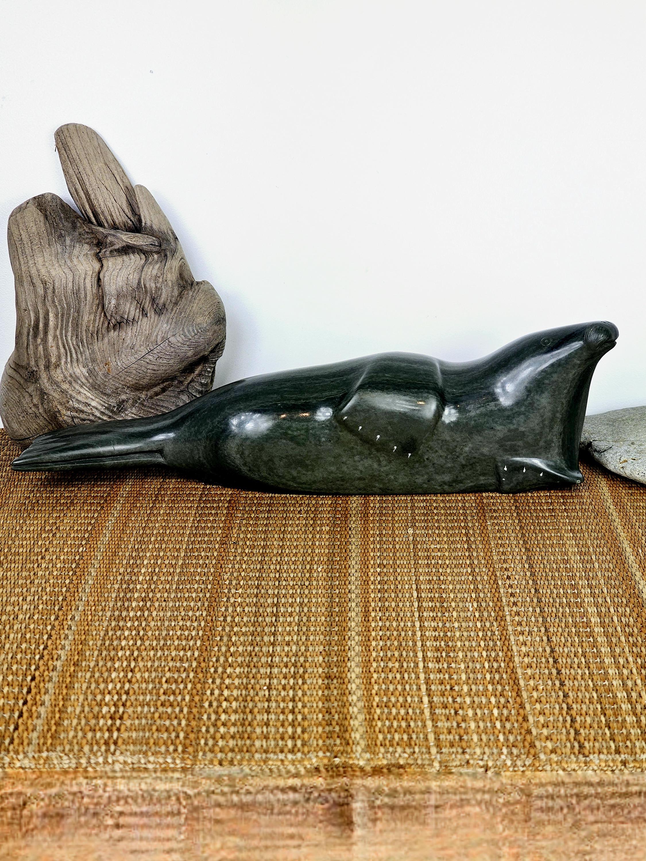 Vintage Inuit Seal Stone Carving by Daniel Appaqaq, 1978 - Etsy