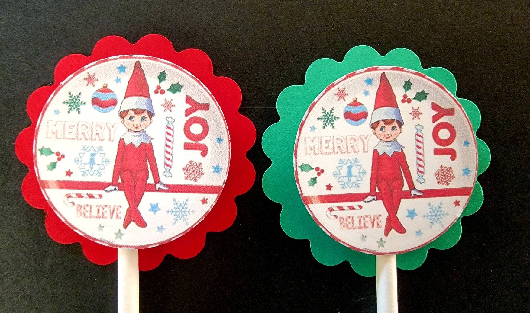 Elf on Shelf Cupcake Toppers Set of 24 Etsy UK
