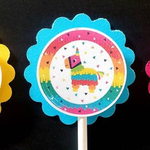Pinata Fiesta Cupcake Toppers Set of 24