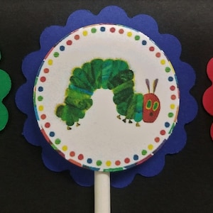 The Very Hungry Caterpillar Theme Cupcake Toppers Set of 24
