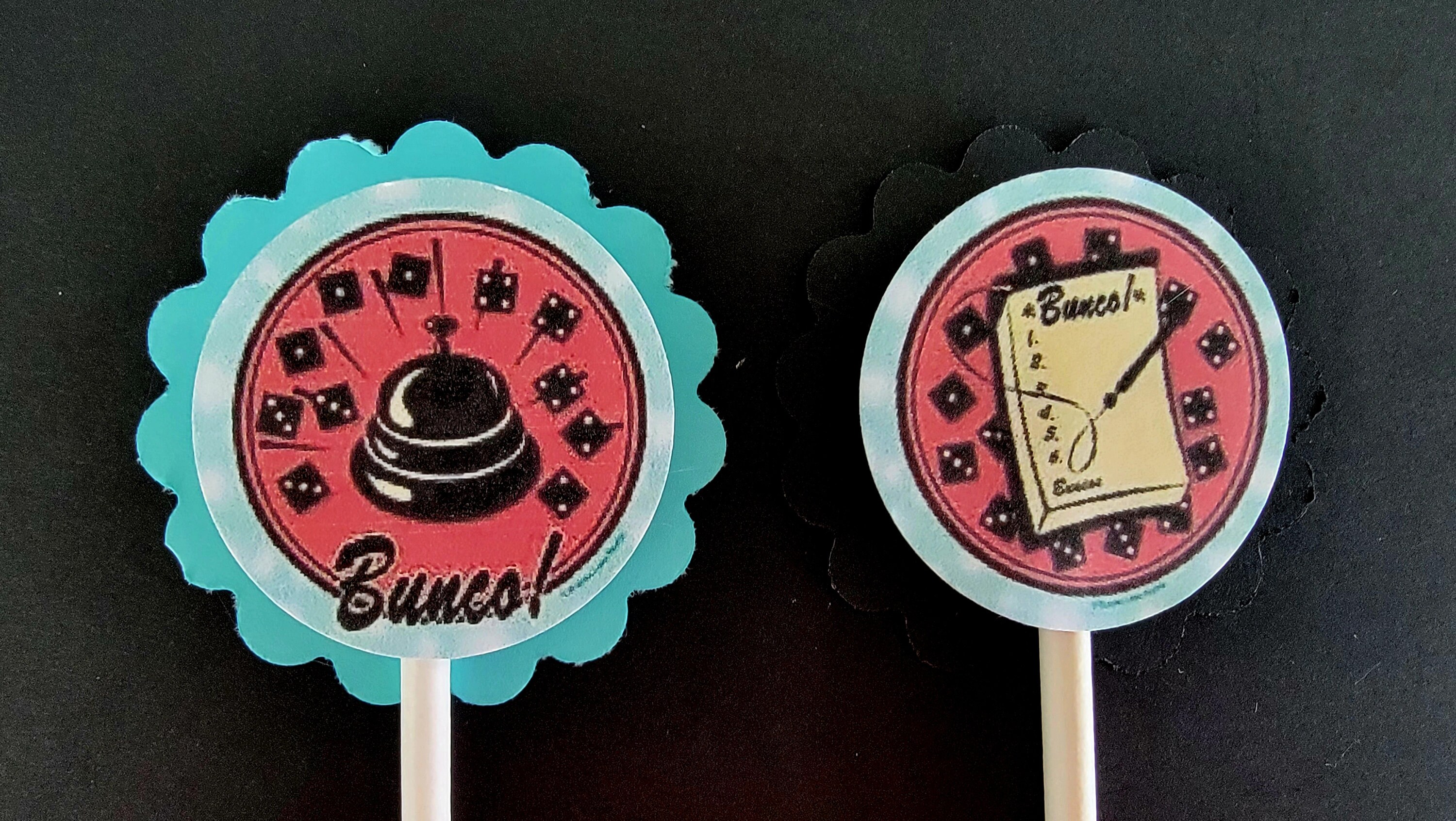 Bunco Cupcake Toppers Set of 24 Etsy