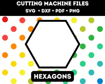 Fichiers hexagonaux de machine de découpe * SVG * DXF pour Cricut, Silhouette et Brother Scan n Cut - Créez vos propres modèles EPP de rattache en papier en anglais