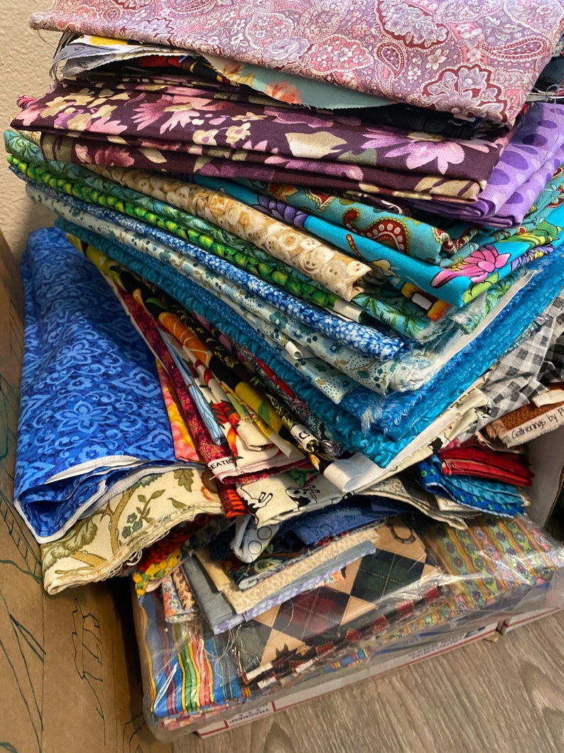 15 Oz of 6x9 REMNANTS Cotton Woven Fabrics Grab Bag | Etsy