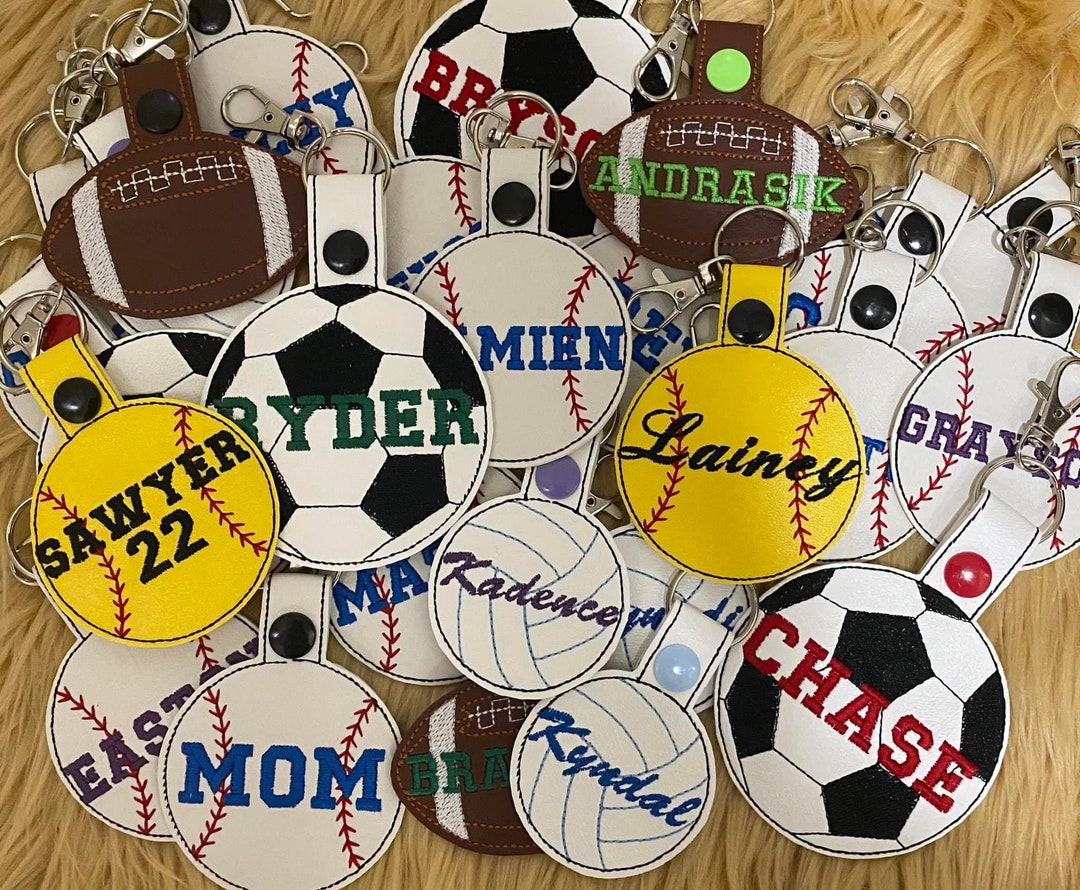 Personalized / Custom Sports Bag Tags, Keychains, Name Tags, Lunch Bag