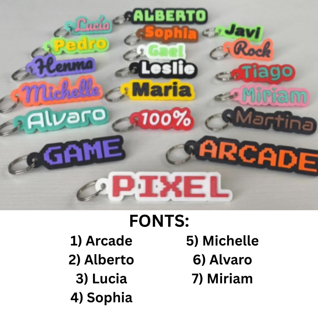 Custom 3D Printed Name Keychain - Etsy