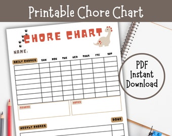 Kids Chore Chart | Chore Chart for Kids | Family Chore Chart | Toddler Chore Chart | Chore Chart Printable | Kids Chore Chart Printable