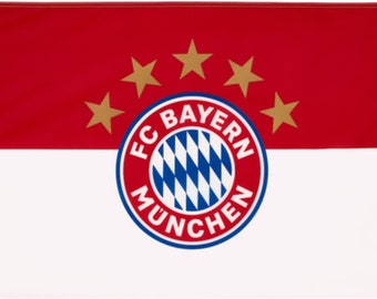 FC Bayern München Hissflagge mit Ösen 150 x 100 cm + 2 Gratis Bierdeckel