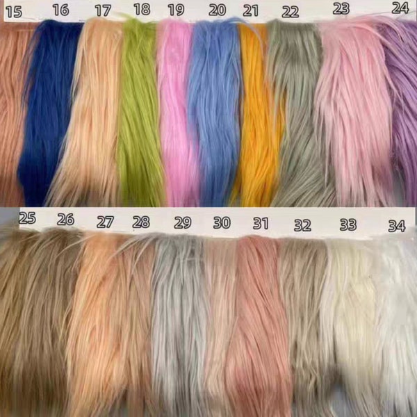 Tela de piel sintética piel de abrigo de piel falsa para la fabricación de juguetes piel de juguete de peluche 8 cm de largo sofá de piel de pelo tirar piel peluda Imitación fursuit Rave ropa