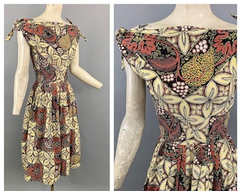 Vintage 40s 50s Hawaiian Casuals cotton dress