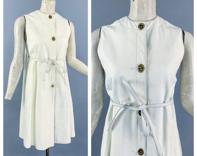 1960s Rare Bonnie Cashin Chic Leather Dress or Vest