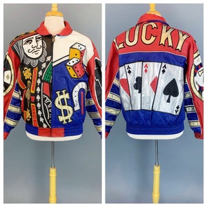 Vintage 90s Tip Top Leather Jacket 1980s 1990s Tip Top California Gambling  Vegas Lucky Poker Themed Hip Hop Unisex Leather Jacket - Etsy