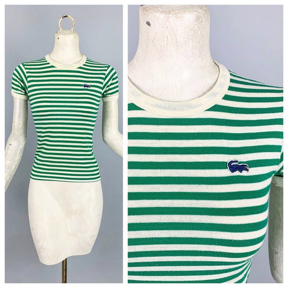 Vintage 70s Chemise Lacoste striped tee | 1970s Ch
