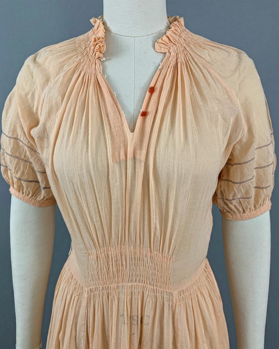 Vintage 20s 30s Hungarian dress | 1920s 1930s pea… - image 4