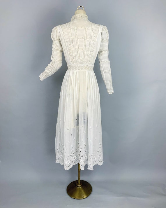 Antique early 1900s eyelet gown | Victorian Edwar… - image 6