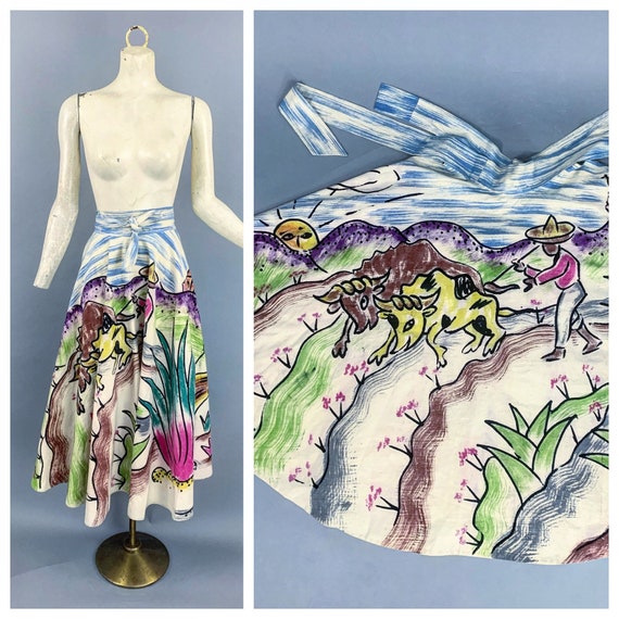 Vintage 50s Mexican circle skirt | 1950s Mexican s