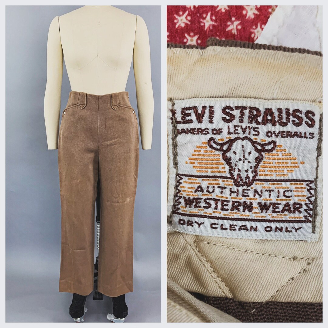 Vintage 50s Levis Side Zip Shorthorn Gabardine Trousers Vintage 50s Levis Side Zip Shorthorn Gabardine Trousers