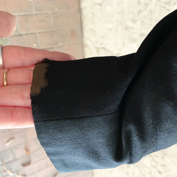 Antique Edwardian wool coat | 1900s 1910s black w… - image 10
