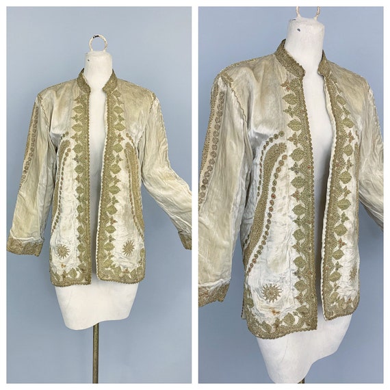 Antique 19th C. Ottoman Empire silk velvet jacket… - image 1