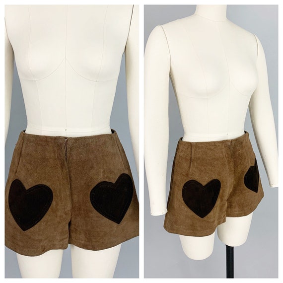 Vintage 70s Wayne Rogers suede shorts | 1970s Wayn