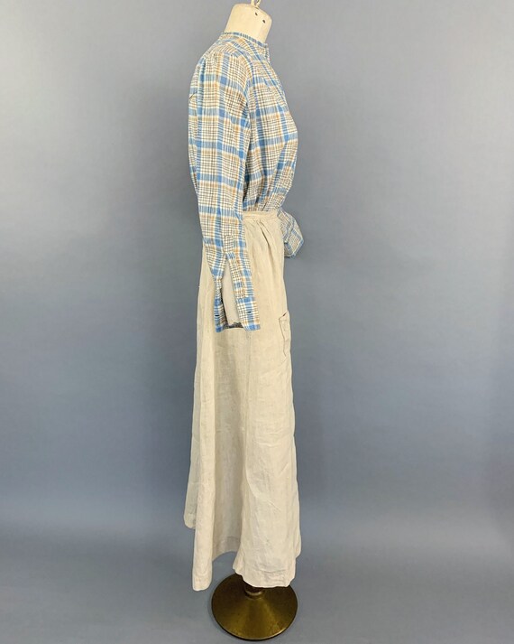 Antique Edwardian linen motoring skirt | 1900s 19… - image 8