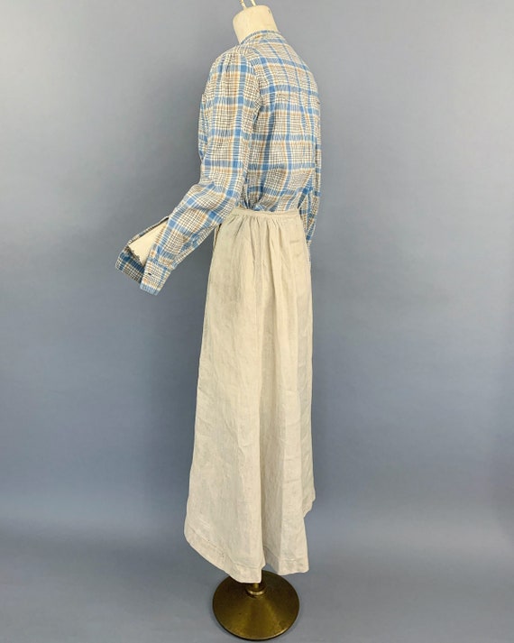 Antique Edwardian linen motoring skirt | 1900s 19… - image 10