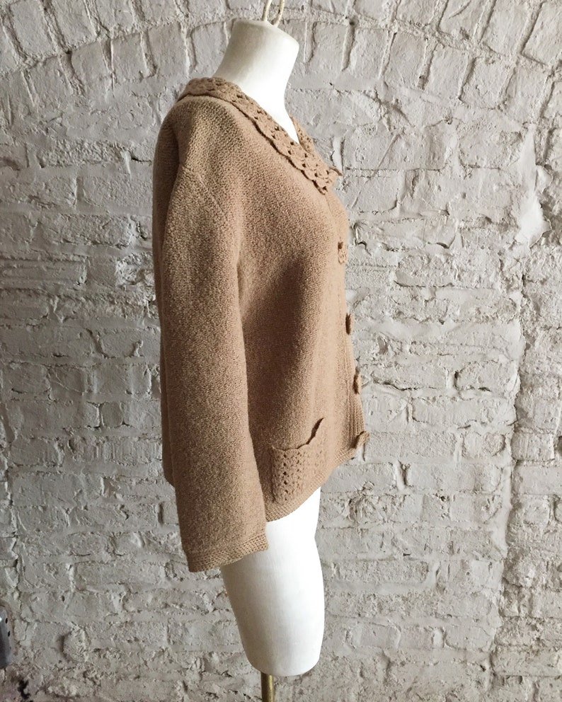 Vintage 20s 30s The Bon Marche boucle knit cardigan sweater