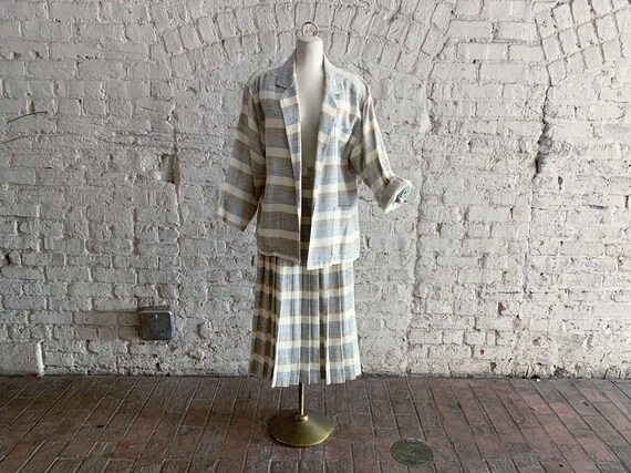 Vintage 70s 80s Evan Picone raw silk suit | 1970s