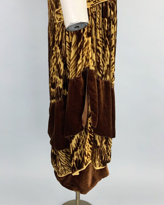 1920s burnout silk velvet flapper dress | Antique… - image 7