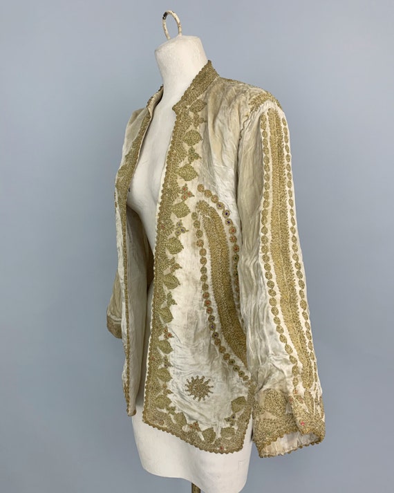 Antique 19th C. Ottoman Empire silk velvet jacket… - image 5