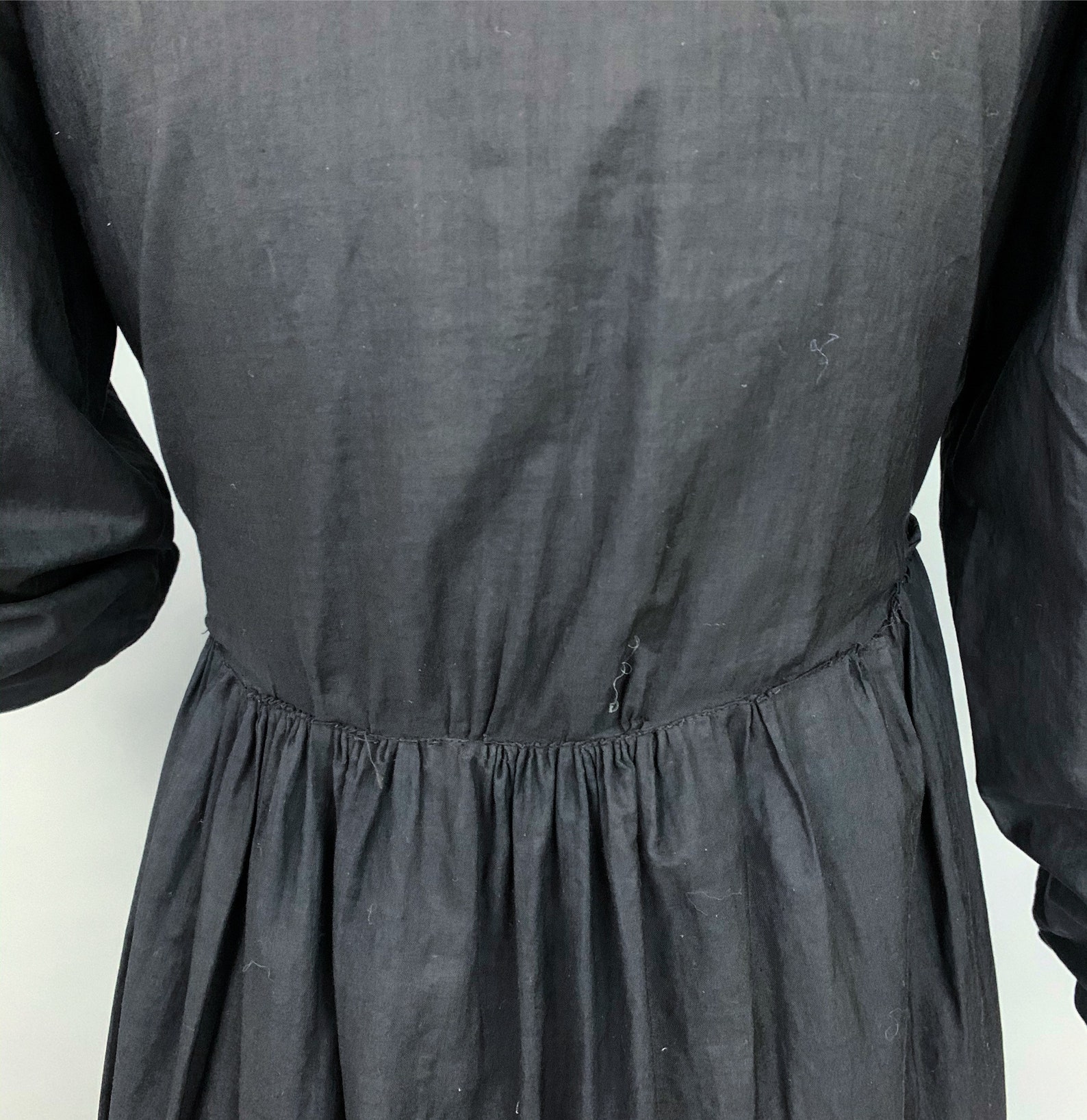 Antique Edwardian Maids Dress 1900s 1910s Black Cotton Work | Etsy