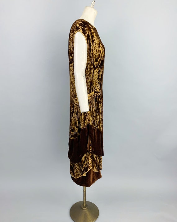 1920s burnout silk velvet flapper dress | Antique… - image 6