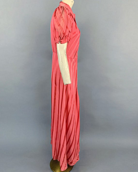 Vintage 30s 40s candy cane striped rayon satin pu… - image 7