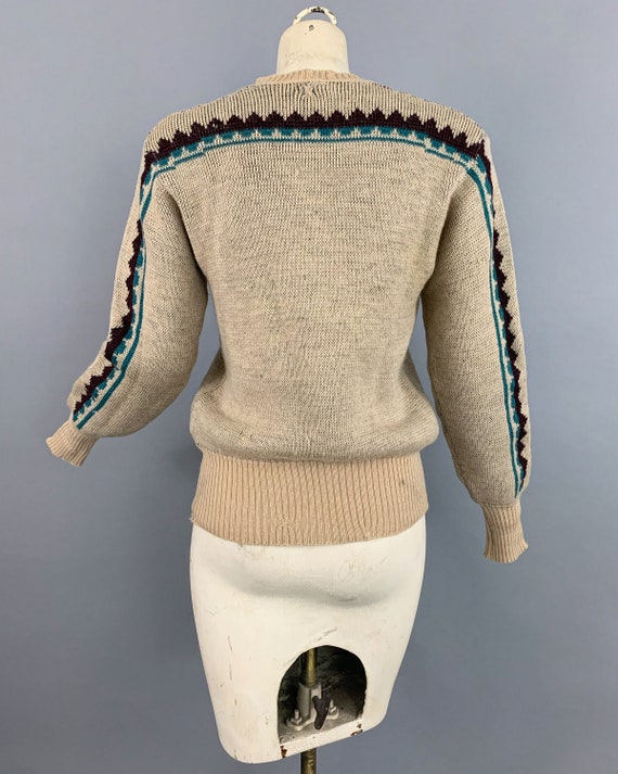 Vintage 40s Jantzen Zodiac wool sweater | Size 38 - image 7